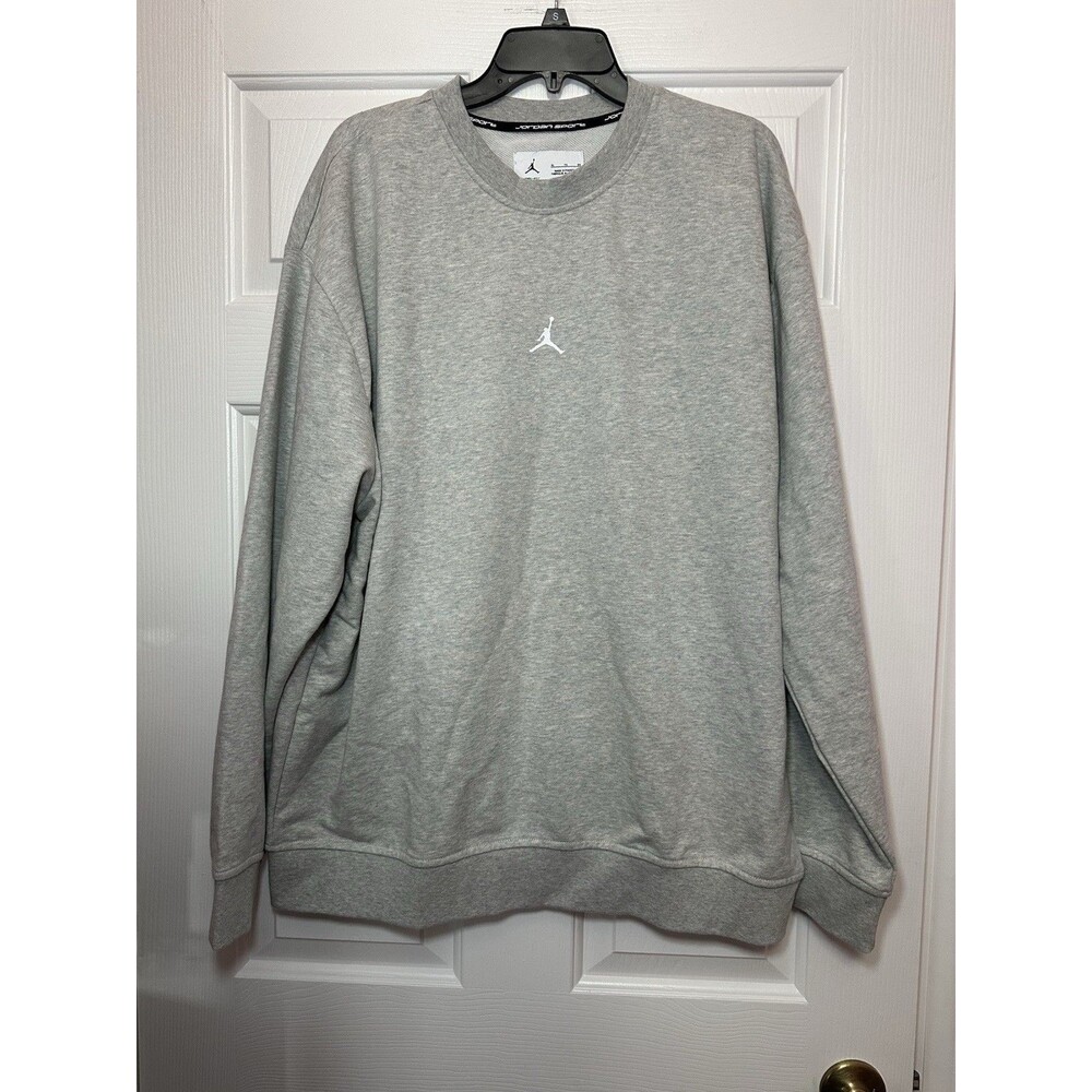 Size XL Jordan Sport Crossover Dri Fit Crewneck Mens Gray Center Logo FV8624-050